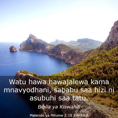 Picture 03 - Matendo ya Mitume 2:15 SWHULB - Watu hawa hawajalewa kama mnavyodhani, sababu saa - Bible Verse Picture