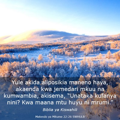 Picture 03 - Matendo ya Mitume 22:26 SWHULB - Yule akida aliposikia maneno haya, akaenda kwa - Bible Verse Picture