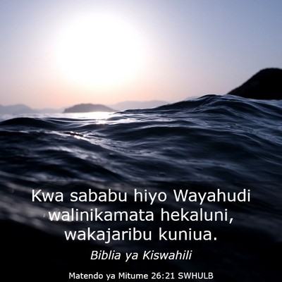 Picture 03 - Matendo ya Mitume 26:21 SWHULB - Kwa sababu hiyo Wayahudi walinikamata hekaluni, - Bible Verse Picture