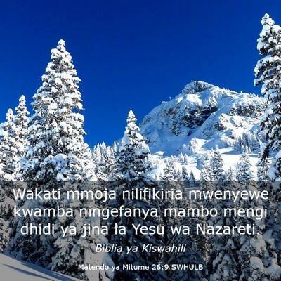 Picture 03 - Matendo ya Mitume 26:9 SWHULB - Wakati mmoja nilifikiria mwenyewe kwamba - Bible Verse Picture