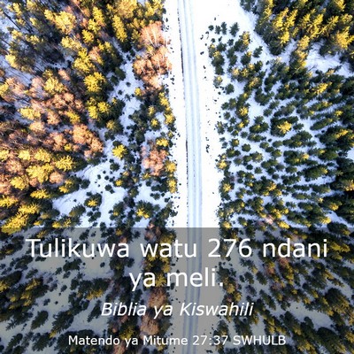 Picture 03 - Matendo ya Mitume 27:37 SWHULB - Tulikuwa watu 276 ndani ya - Bible Verse Picture