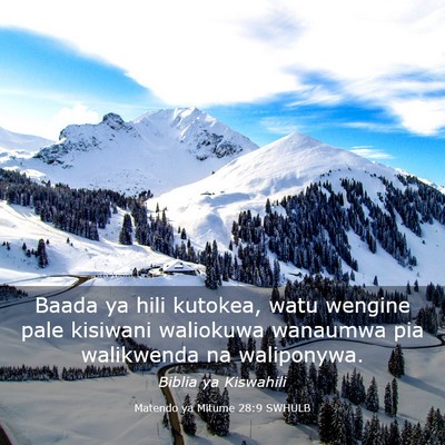 Picture 03 - Matendo ya Mitume 28:9 SWHULB - Baada ya hili kutokea, watu wengine pale kisiwani - Bible Verse Picture