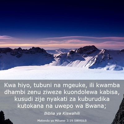 Picture 03 - Matendo ya Mitume 3:19 SWHULB - Kwa hiyo, tubuni na mgeuke, ili kwamba dhambi - Bible Verse Picture