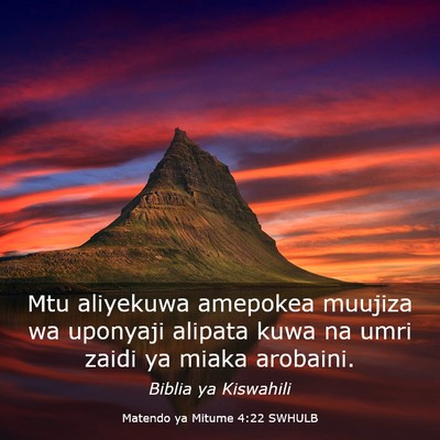 Picture 03 - Matendo ya Mitume 4:22 SWHULB - Mtu aliyekuwa amepokea muujiza wa uponyaji - Bible Verse Picture
