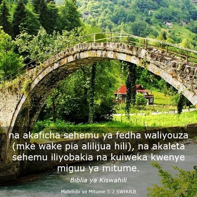Picture 03 - Matendo ya Mitume 5:2 SWHULB - na akaficha sehemu ya fedha waliyouza (mke wake - Bible Verse Picture