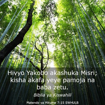 Picture 03 - Matendo ya Mitume 7:15 SWHULB - Hivyo Yakobo akashuka Misri; kisha akafa yeye - Bible Verse Picture