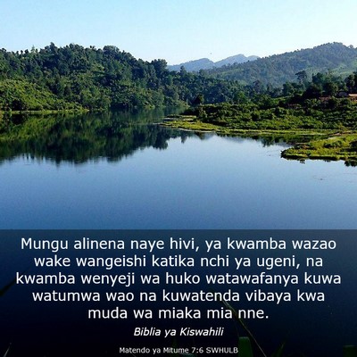 Picture 03 - Matendo ya Mitume 7:6 SWHULB - Mungu alinena naye hivi, ya kwamba wazao wake - Bible Verse Picture