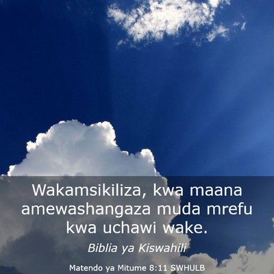Picture 03 - Matendo ya Mitume 8:11 SWHULB - Wakamsikiliza, kwa maana amewashangaza muda mrefu - Bible Verse Picture