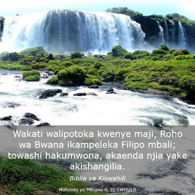 Picture 03 - Matendo ya Mitume 8:39 SWHULB - Wakati walipotoka kwenye maji, Roho wa Bwana - Bible Verse Picture