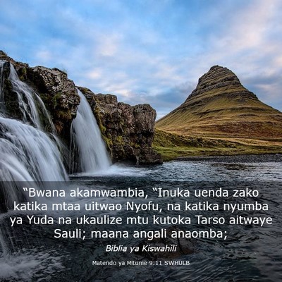 Picture 03 - Matendo ya Mitume 9:11 SWHULB - “Bwana akamwambia, “Inuka uenda zako katika - Bible Verse Picture