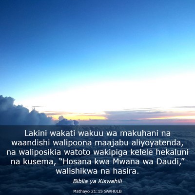 Picture 03 - Mathayo 21:15 SWHULB - Lakini wakati wakuu wa makuhani na waandishi - Bible Verse Picture