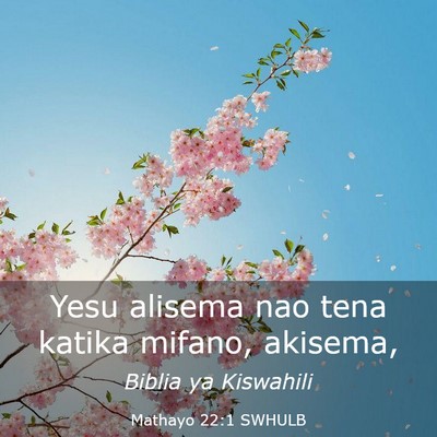 Picture 03 - Mathayo 22:1 SWHULB - Yesu alisema nao tena katika mifano, - Bible Verse Picture