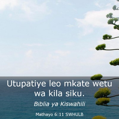 Picture 03 - Mathayo 6:11 SWHULB - Utupatiye leo mkate wetu wa kila - Bible Verse Picture