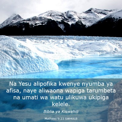 Picture 03 - Mathayo 9:23 SWHULB - Na Yesu alipofika kwenye nyumba ya afisa, naye - Bible Verse Picture