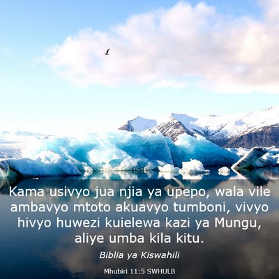Picture 03 - Mhubiri 11:5 SWHULB - Kama usivyo jua njia ya upepo, wala vile ambavyo - Bible Verse Picture