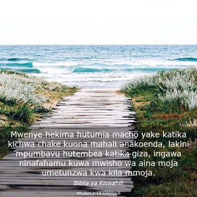 Picture 03 - Mhubiri 2:14 SWHULB - Mwenye hekima hutumia macho yake katika kichwa - Bible Verse Picture