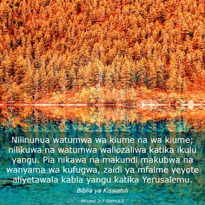 Picture 03 - Mhubiri 2:7 SWHULB - Nilinunua watumwa wa kiume na wa kiume; nilikuwa - Bible Verse Picture
