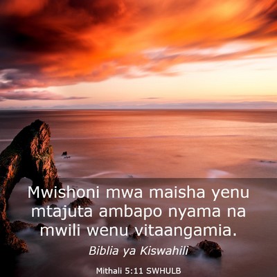 Picture 03 - Mithali 5:11 SWHULB - Mwishoni mwa maisha yenu mtajuta ambapo nyama na - Bible Verse Picture