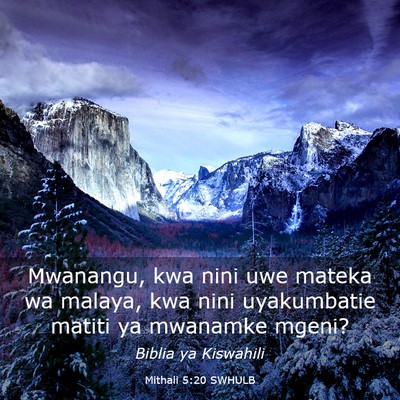 Picture 03 - Mithali 5:20 SWHULB - Mwanangu, kwa nini uwe mateka wa malaya, kwa nini - Bible Verse Picture