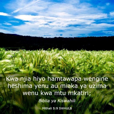 Picture 03 - Mithali 5:9 SWHULB - Kwa njia hiyo hamtawapa wengine heshima yenu au - Bible Verse Picture