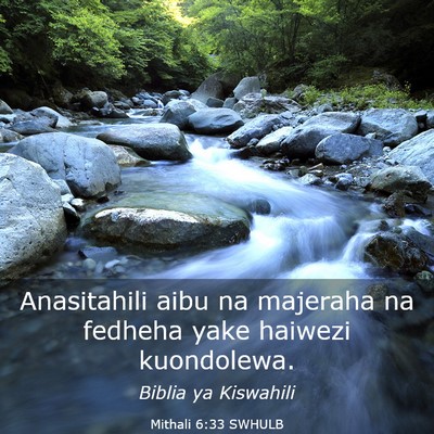 Picture 03 - Mithali 6:33 SWHULB - Anasitahili aibu na majeraha na fedheha yake - Bible Verse Picture