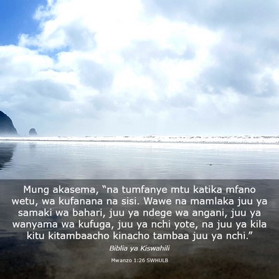 Picture 03 - Mwanzo 1:26 SWHULB - Mung akasema, “na tumfanye mtu katika mfano - Bible Verse Picture