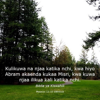 Picture 03 - Mwanzo 12:10 SWHULB - Kulikuwa na njaa katika nchi, kwa hiyo Abram - Bible Verse Picture
