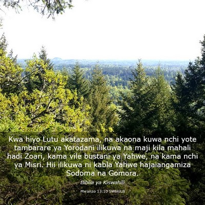 Picture 03 - Mwanzo 13:10 SWHULB - Kwa hiyo Lutu akatazama, na akaona kuwa nchi yote - Bible Verse Picture