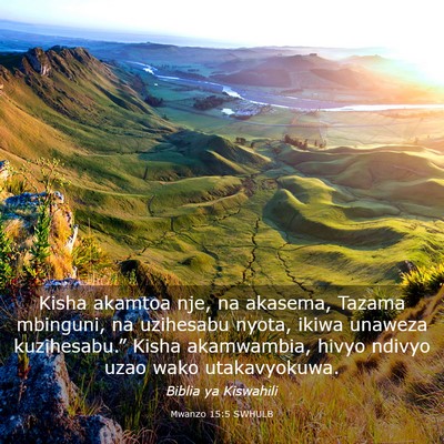 Picture 03 - Mwanzo 15:5 SWHULB - Kisha akamtoa nje, na akasema, Tazama mbinguni, - Bible Verse Picture