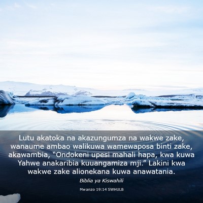 Picture 03 - Mwanzo 19:14 SWHULB - Lutu akatoka na akazungumza na wakwe zake, - Bible Verse Picture
