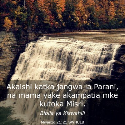 Picture 03 - Mwanzo 21:21 SWHULB - Akaishi katka jangwa la Parani, na mama yake - Bible Verse Picture