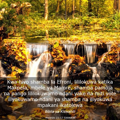Picture 03 - Mwanzo 23:17 SWHULB - Kwa hiyo shamba la Efroni, lililokuwa katika - Bible Verse Picture
