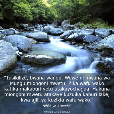 Picture 03 - Mwanzo 23:6 SWHULB - “Tusikilize, bwana wangu. Wewe ni mwana wa - Bible Verse Picture