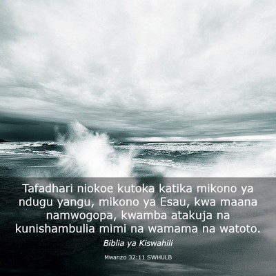 Picture 03 - Mwanzo 32:11 SWHULB - Tafadhari niokoe kutoka katika mikono ya ndugu - Bible Verse Picture