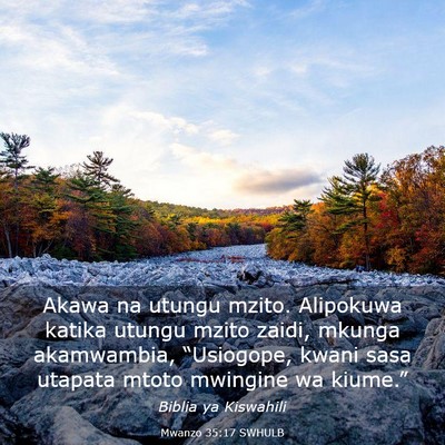 Picture 03 - Mwanzo 35:17 SWHULB - Akawa na utungu mzito. Alipokuwa katika utungu - Bible Verse Picture