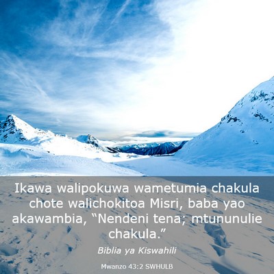 Picture 03 - Mwanzo 43:2 SWHULB - Ikawa walipokuwa wametumia chakula chote - Bible Verse Picture