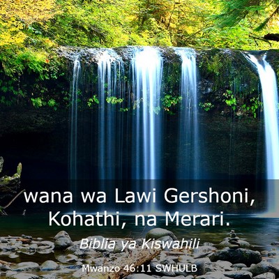 Picture 03 - Mwanzo 46:11 SWHULB - wana wa Lawi Gershoni, Kohathi, na - Bible Verse Picture