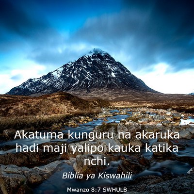 Picture 03 - Mwanzo 8:7 SWHULB - Akatuma kunguru na akaruka hadi maji yalipo kauka - Bible Verse Picture