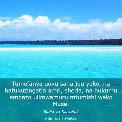 Picture 03 - Nehemia 1:7 SWHULB - Tumefanya uovu sana juu yako, na hatukuzingatia - Bible Verse Picture