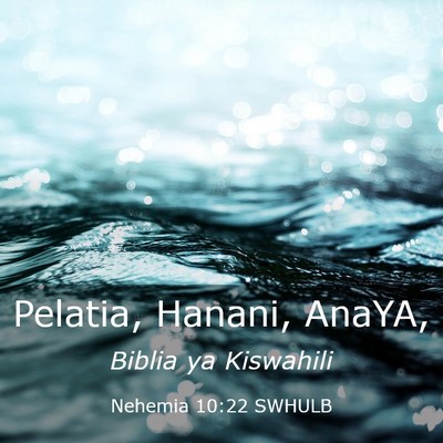 Picture 03 - Nehemia 10:22 SWHULB - Pelatia, Hanani, - Bible Verse Picture