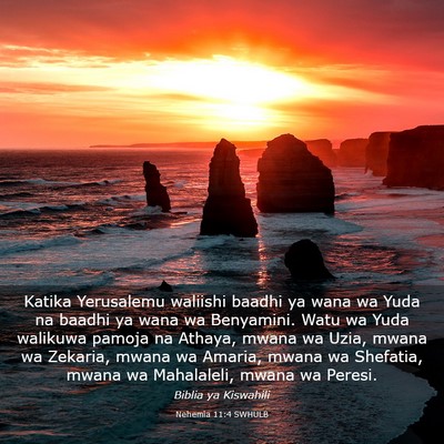 Picture 03 - Nehemia 11:4 SWHULB - Katika Yerusalemu waliishi baadhi ya wana wa Yuda - Bible Verse Picture