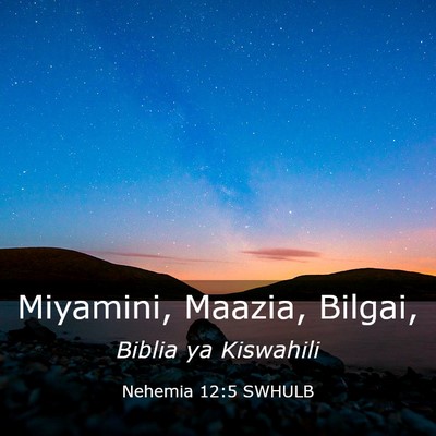 Picture 03 - Nehemia 12:5 SWHULB - Miyamini, Maazia, - Bible Verse Picture