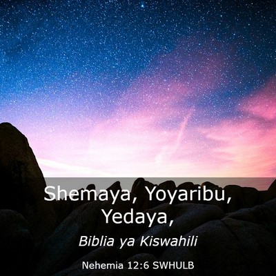 Picture 03 - Nehemia 12:6 SWHULB - Shemaya, Yoyaribu, - Bible Verse Picture