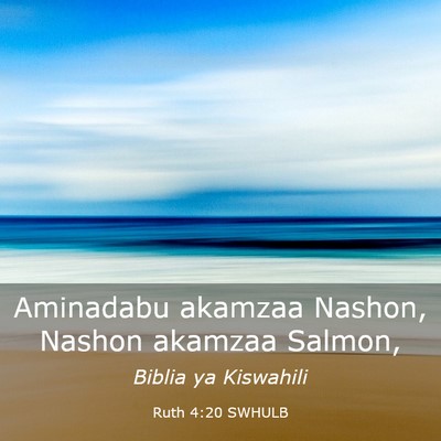 Picture 03 - Ruth 4:20 SWHULB - Aminadabu akamzaa Nashon, Nashon akamzaa - Bible Verse Picture