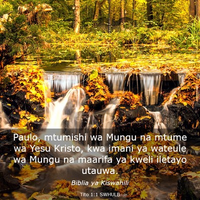 Picture 03 - Tito 1:1 SWHULB - Paulo, mtumishi wa Mungu na mtume wa Yesu Kristo, - Bible Verse Picture