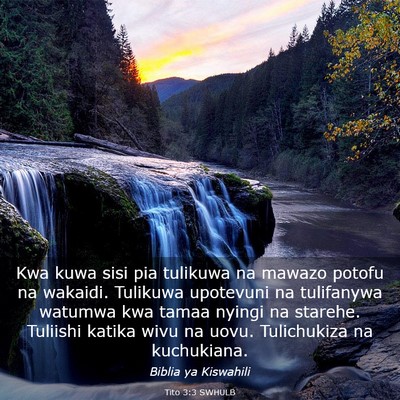 Picture 03 - Tito 3:3 SWHULB - Kwa kuwa sisi pia tulikuwa na mawazo potofu na - Bible Verse Picture