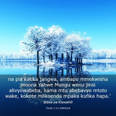 Picture 03 - Torati 1:31 SWHULB - na pia katika jangwa, ambapo mmekwisha muona - Bible Verse Picture