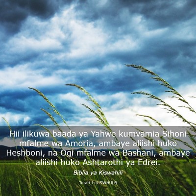 Picture 03 - Torati 1:4 SWHULB - Hii ilikuwa baada ya Yahwe kumvamia Sihoni mfalme - Bible Verse Picture