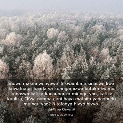 Picture 03 - Torati 12:30 SWHULB - muwe makini wenyewe ili kwamba msinaswe kwa - Bible Verse Picture