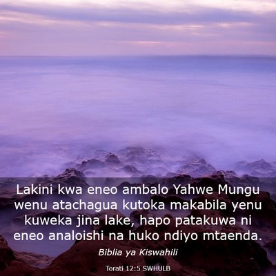 Picture 03 - Torati 12:5 SWHULB - Lakini kwa eneo ambalo Yahwe Mungu wenu atachagua - Bible Verse Picture